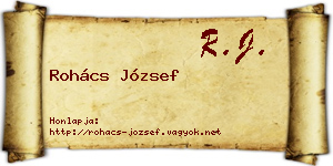 Rohács József névjegykártya
