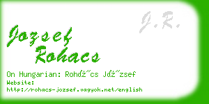 jozsef rohacs business card